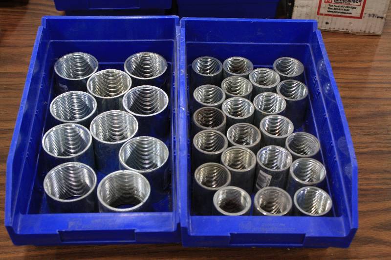 lot 153 image: Steel Rigid Coupling 1.5 and 1 Sizes - New - Threaded