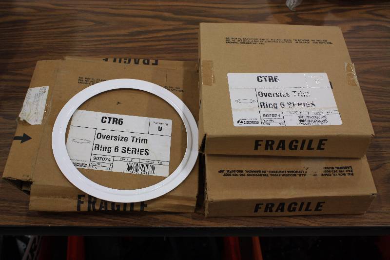 lot 183 image: 7 Oversize Trim Rings for Recessed Lighting  New 3 Qty