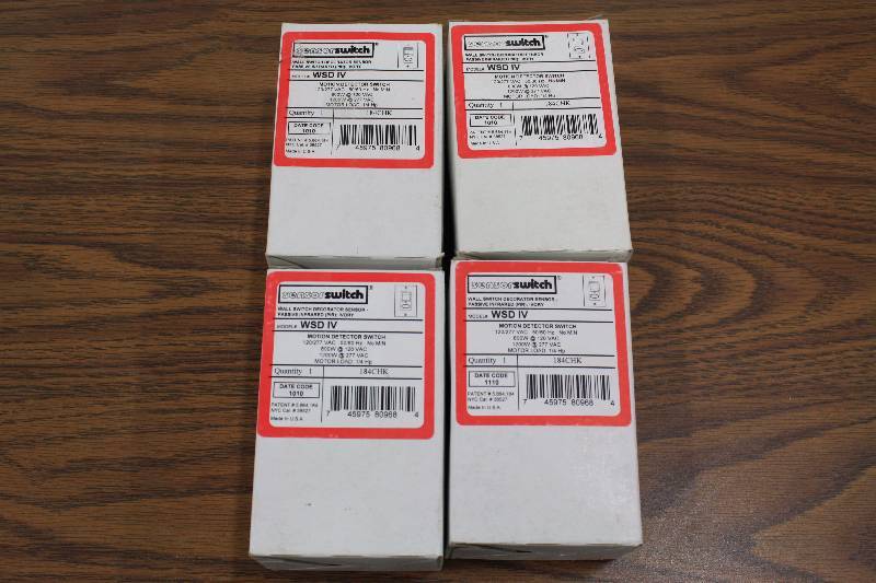 lot 196 image: Sensor Switches  Motion Detector - New 4 Qty