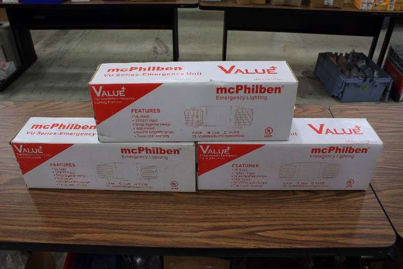 lot 225 image: Emergency Lighting New  3 Qty