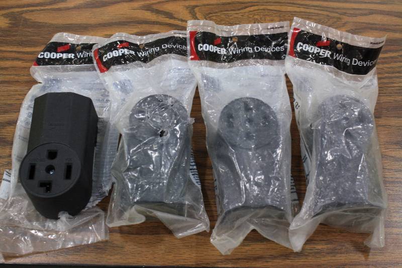 lot 237 image: Cooper Dryer Power Outlets Surface Mount  New 4 Qty