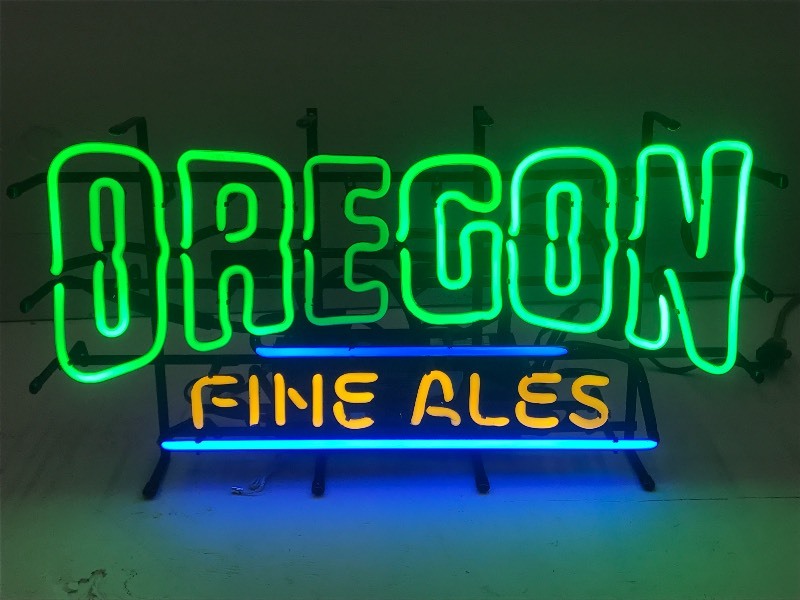lot 9 image: Oregon Fine Ales Neon Beer Sign, 14...