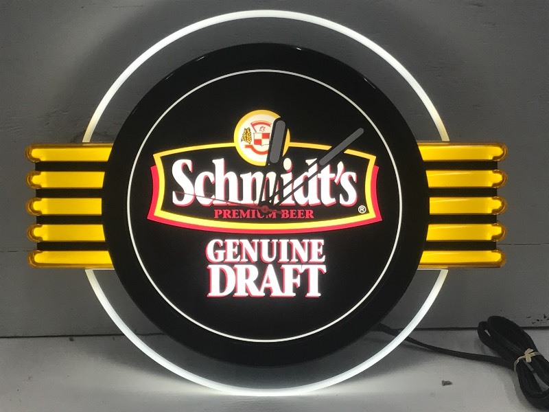 lot 11 image: Schmidts Genuine Draft Neon Beer Si...