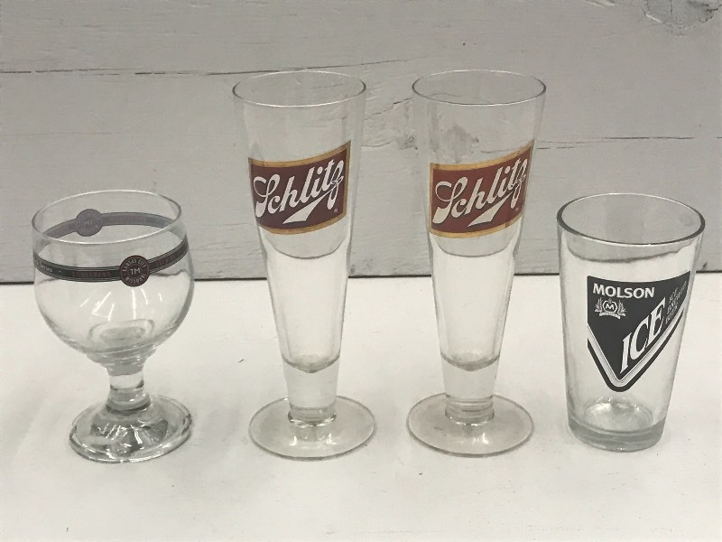 lot 44 image: Lot Of (2) Schlitz Pilsner Glasses...