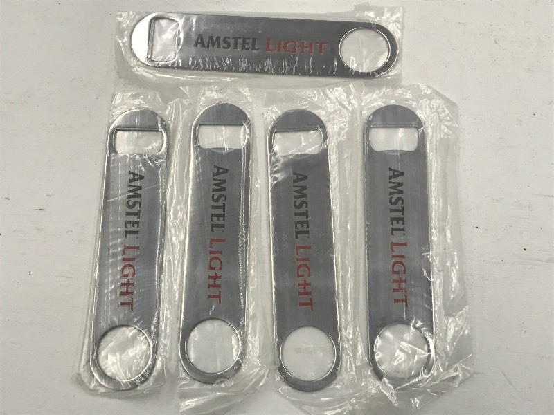 lot 48 image: Lot Of (5) Amstel Light Bottle Open...