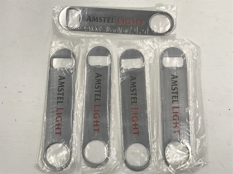 lot 49 image: Lot Of (5) Amstel Light Bottle Open...