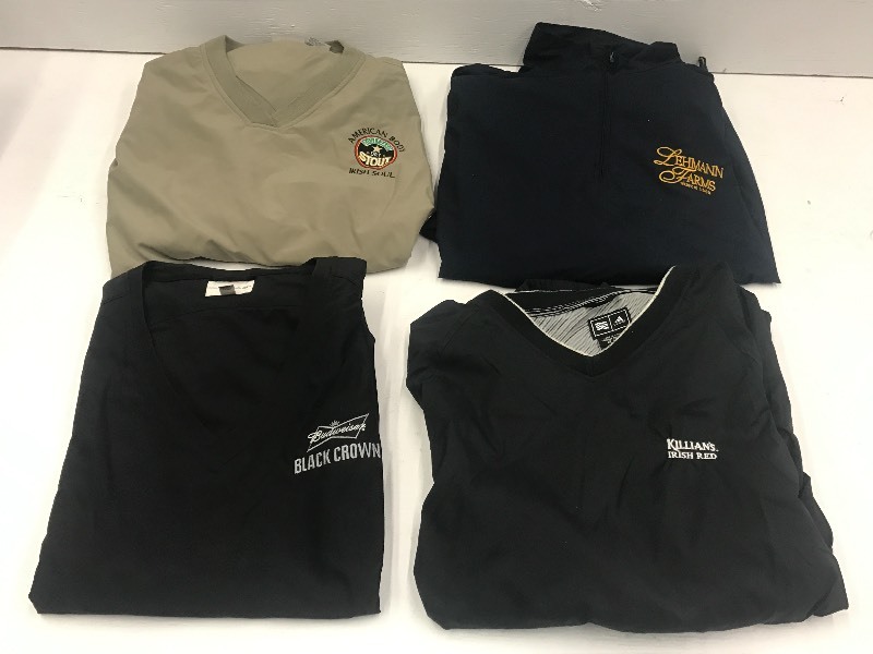lot 69 image: Lot Of (4) Size XL Beer Logo Pull-O...