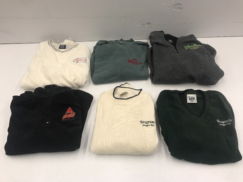 lot 72 image: Lot Of (6) Assorted Size XL Embroid...