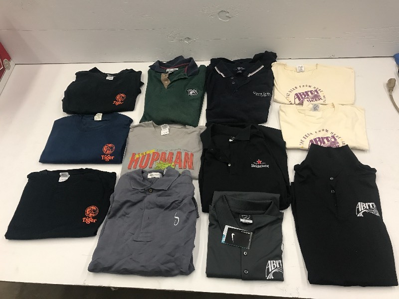 lot 84 image: Lot Of (12) Assorted Size XL Beer L...