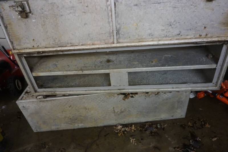 lot 54 image: Set of 2 Diamond Plate Under Truck BedBox Tool Boxes