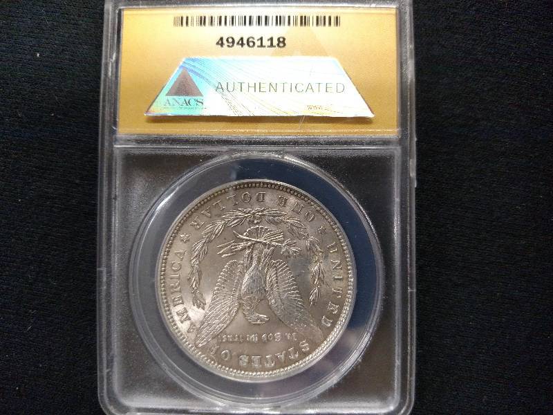 1881 Morgan Silver Dollar AU 58 ANA...