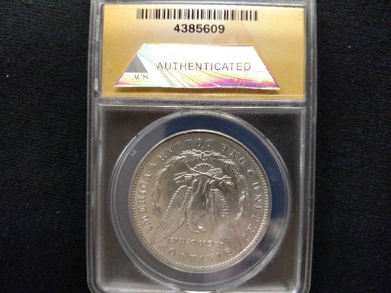 1885 O Morgan Silver Dollar AU 58 A...