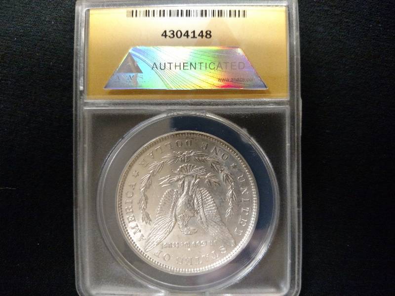 1890 Morgan Silver Dollar AU 53 ANAC...