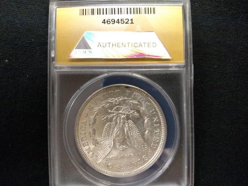 1921 D Morgan Silver Dollar AU 55 A...