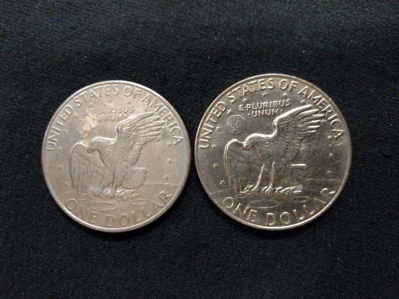 1972 D & 1974 Eisenhower Dollars...