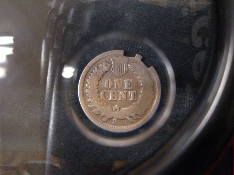 1865 Indian Head Cent, Notched...