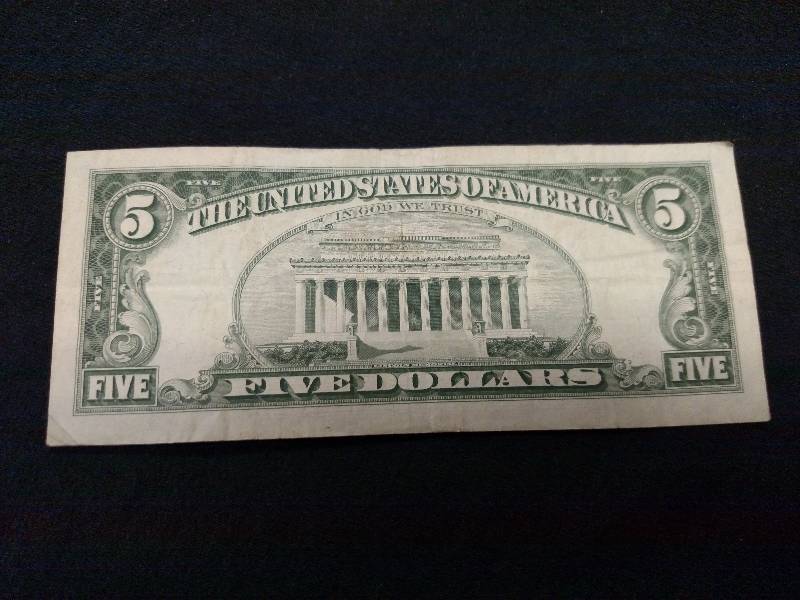 1963 Five Dollar Red Seal Note...