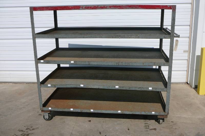 Steel rack on casters 5 shelves 60 L x 30 x 55 high