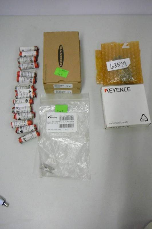 Banner QS30EDVQ 3 Count, Ring Feeder R0S075 14 Count, Nordson Thermostat #1087697 1 Count, Keyence FS-N11CP 1 Count