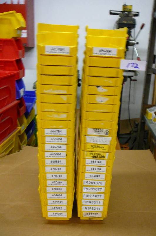 Plastic Shelf bins 4 x 4 x 11 44 count