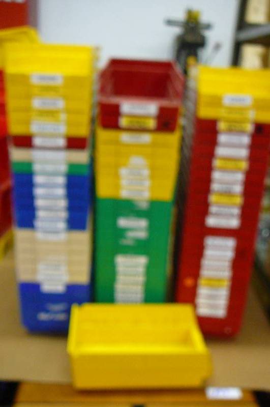 Plastic Shelf bins 6 12 x 4 x 11 68 count