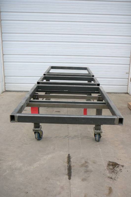 Steel table with casters 6,  40 w x 12 l x 31 12 h Heavy duty cart
