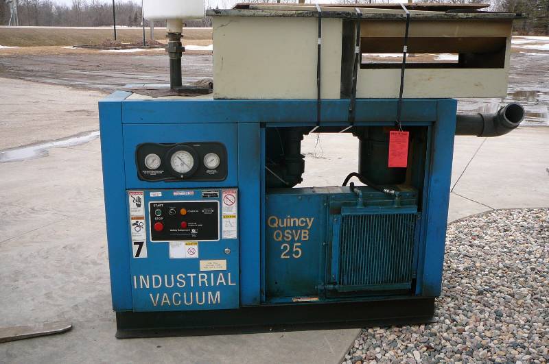 Quincy QSVB25 Rotary screw vacuum, Industrial pump AC 25HP, 3 Phase