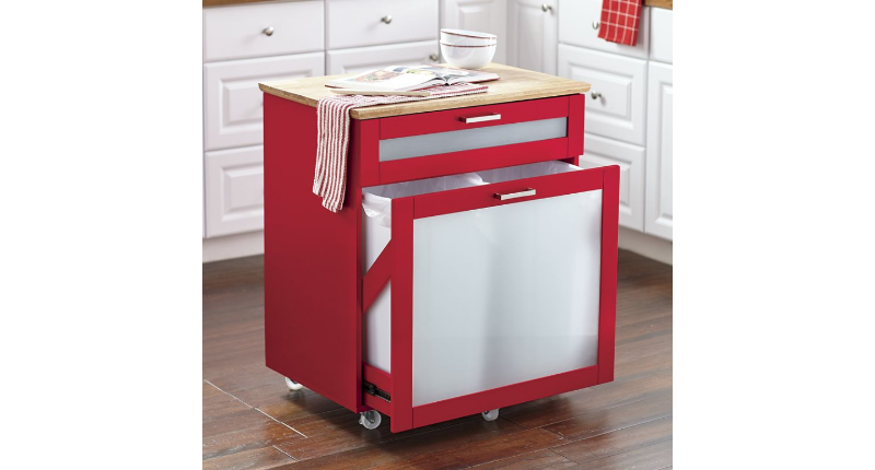 Mobile Trash Cabinet open box Retai...