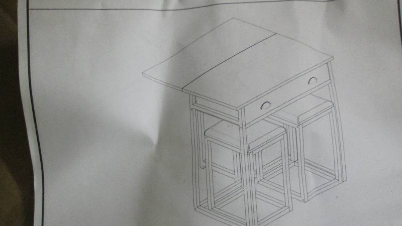 Folding Kitchen Table Set  with 2 S...