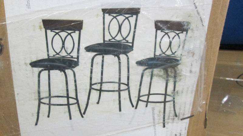 3 Piece Stool Set open box Assembly...