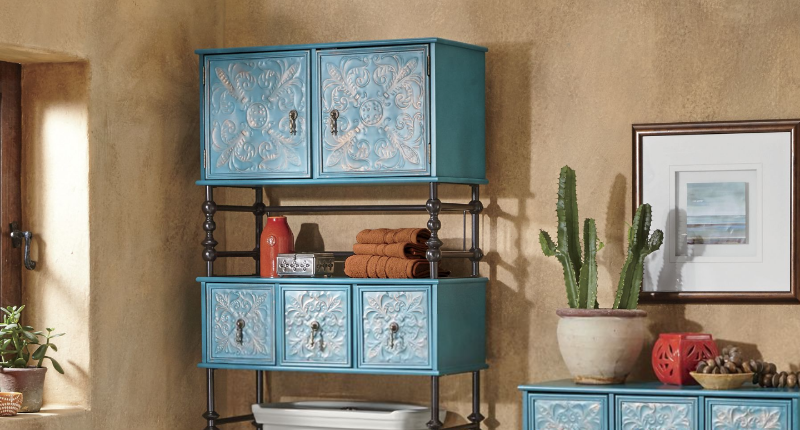 Embossed Floral  Space Saver open b...