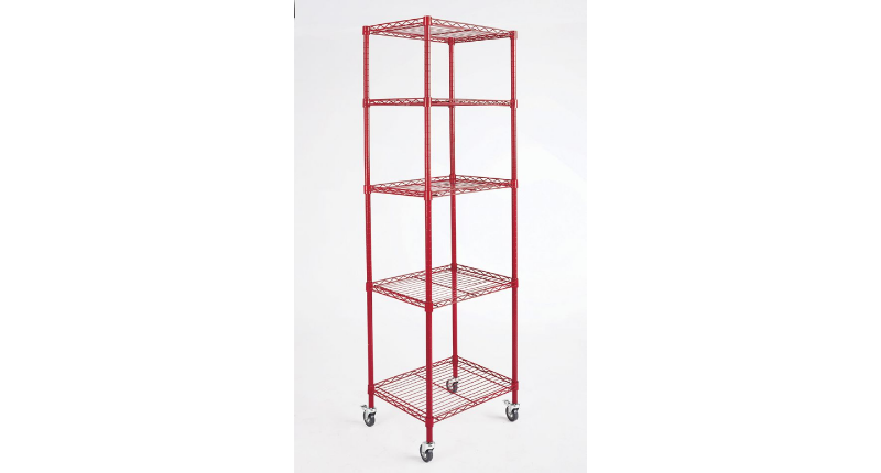 5-Shelf Tower Metal Rolling Rack op...