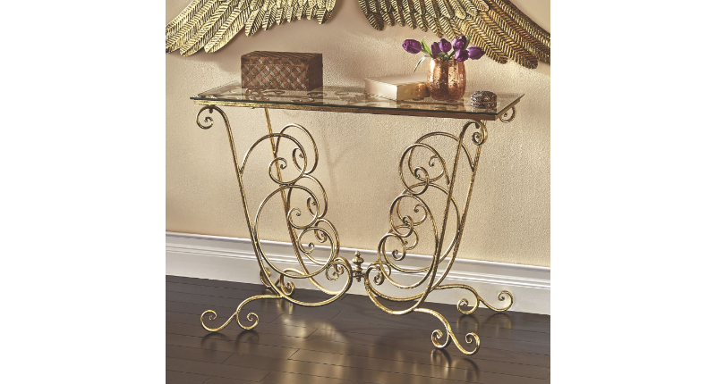 Gold Scroll Console open box Retail...