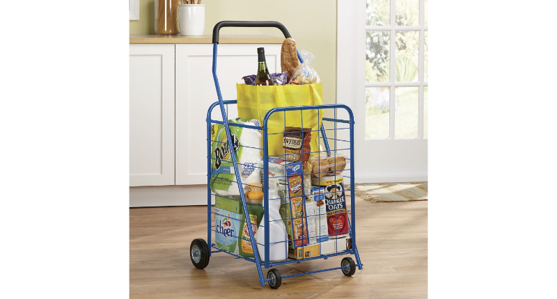 Colored Folding Shopping Cart open ...