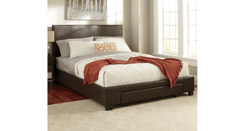 Queen Platform Bed with Drawer Stor...
