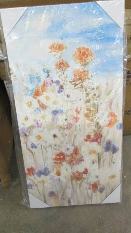 Flowers in a Field Wall Art 40x20 i...