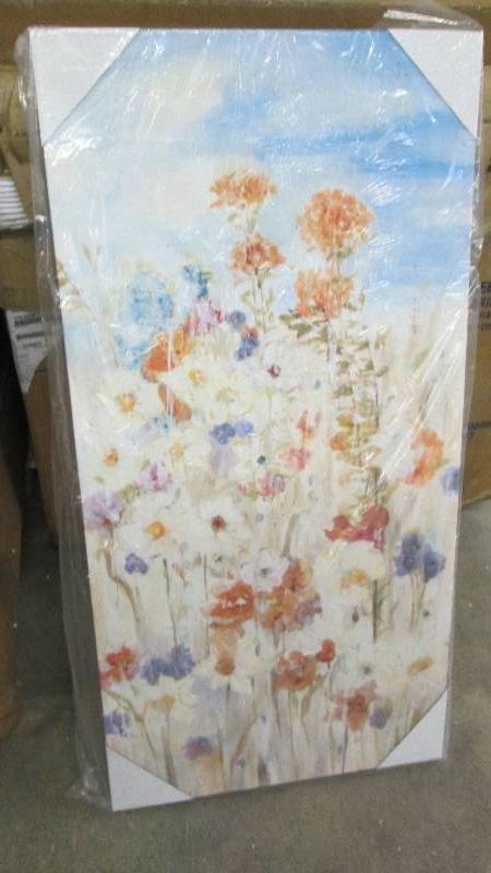 Flowers in a Field Wall Art 40x20 i...
