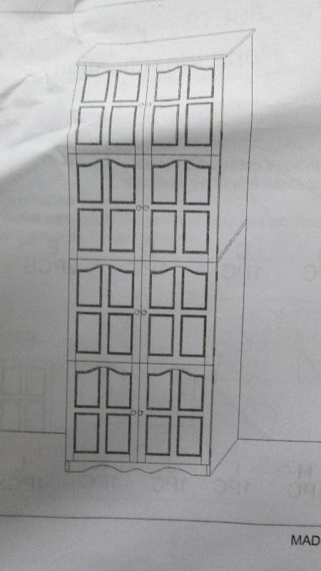 8 Door Pantry with Glass open box A...