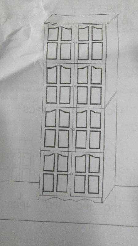 8 Door Pantry with Glass open box A...