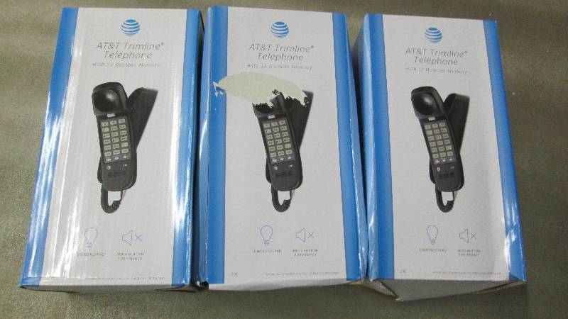 Lot of 3 AT&T Trimline Corded Phone...
