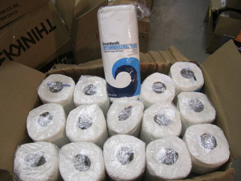 lot 42 image: Case of 30 Rolls Paper Towels  HR...