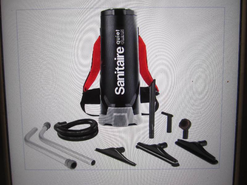 lot 5 image: Sanitaire SC530A Backpack Vacuum Cl...