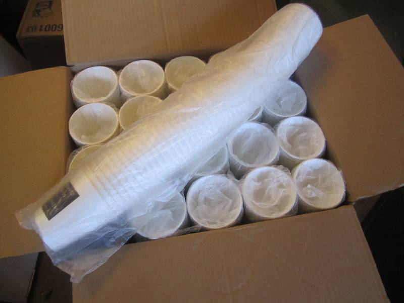 lot 373 image: Case of 1000 White Hot Cups 20 slee...