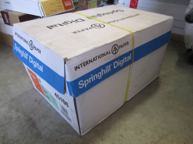lot 53 image: Case of 2500 Sheets 8.5 x 11 Gree...
