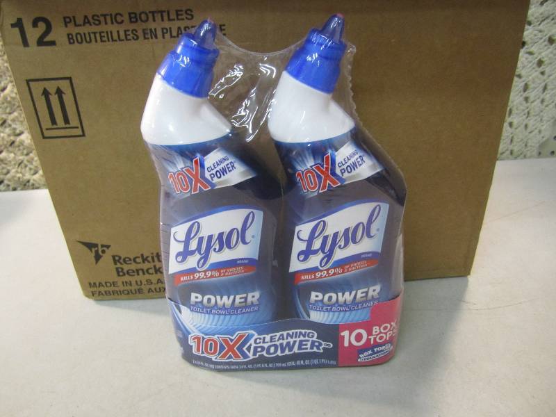 lot 80 image: Case of 12 Lysol Power Toilet Bowl ...
