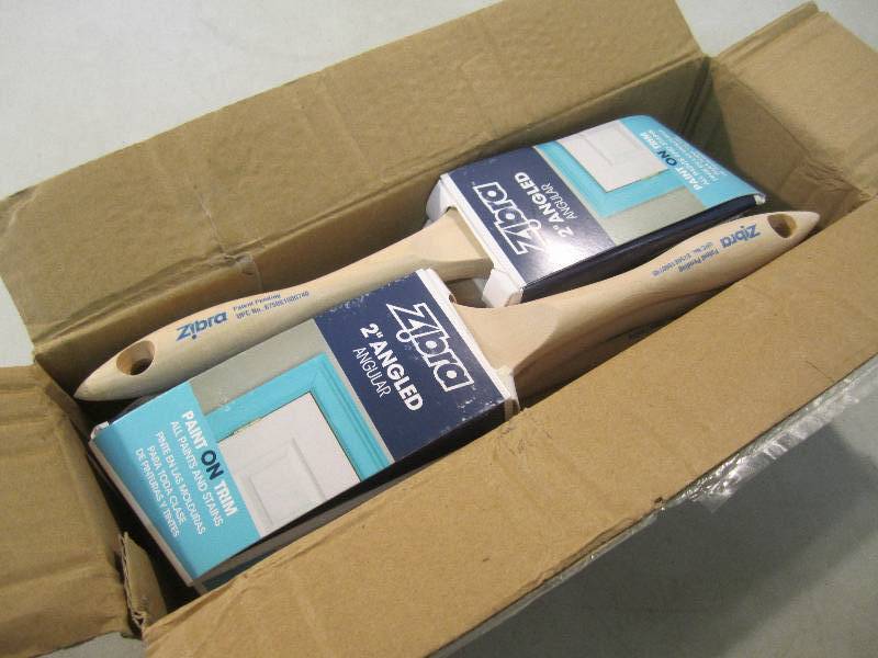 lot 91 image: Box of 6 Zibra 2 inch Angled Trim B...
