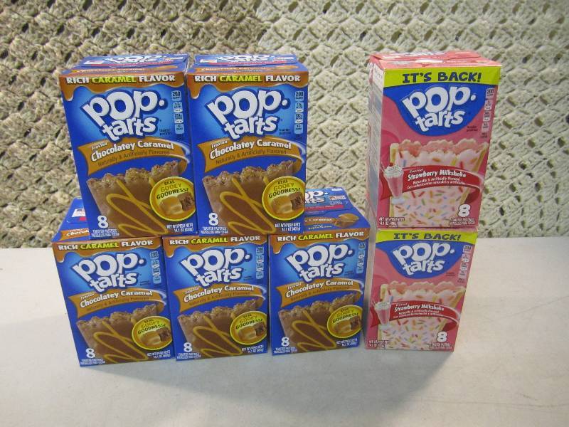 lot 131 image: Mix Lot of 7 Boxes Pop Tarts 5 Fros...
