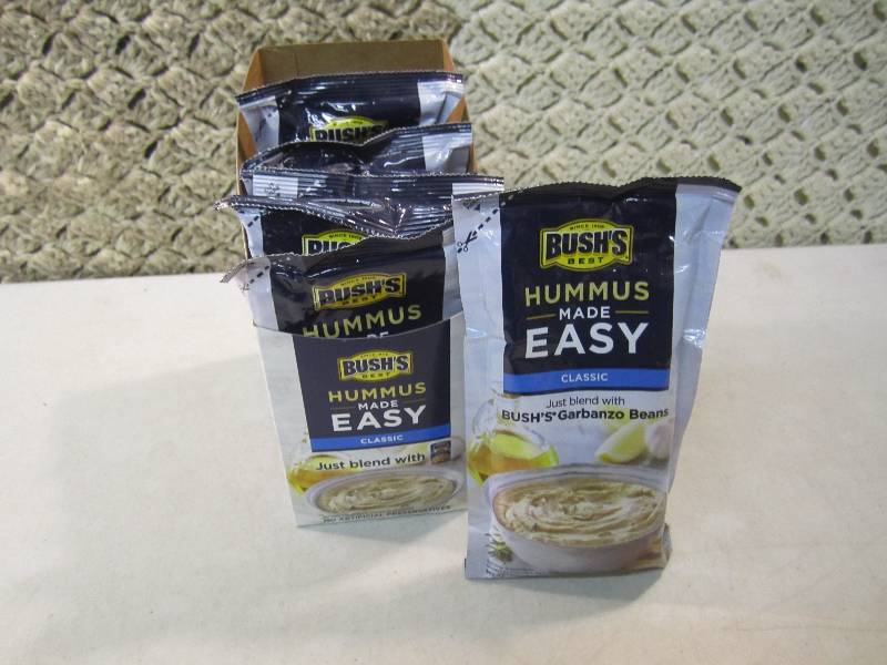 lot 142 image: Lot of 7 Bushs Hummus Made Easy Be...