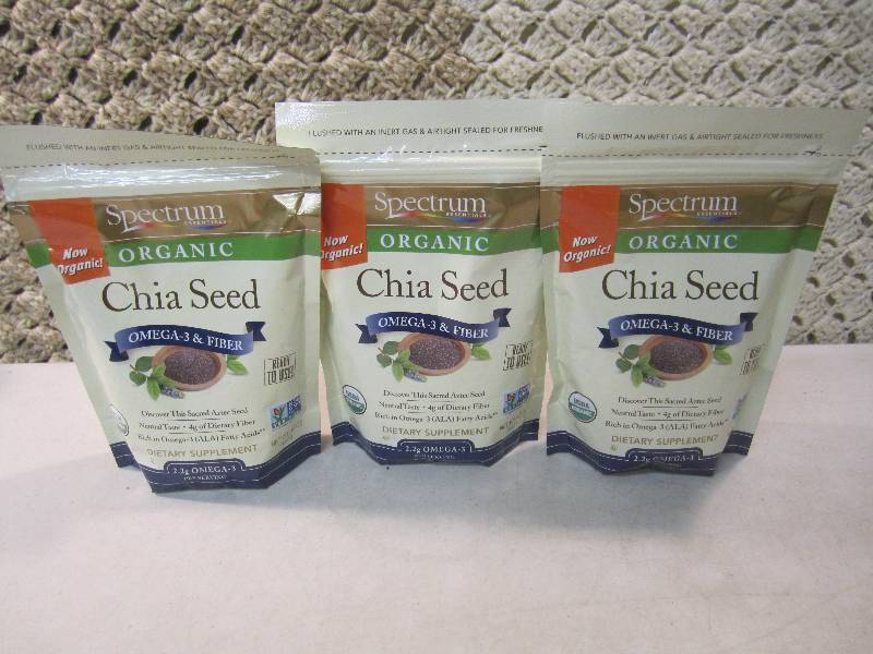 lot 143 image: Lot of 3 Bags Organic Chia Seed Bes...