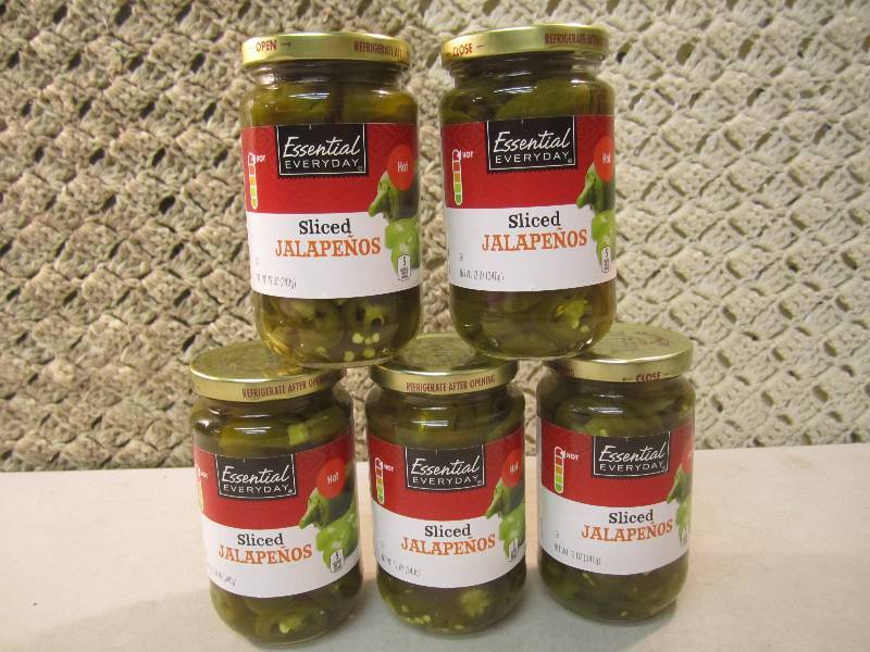 lot 146 image: Lot of 5 Jars Sliced Jalapenos Hot ...